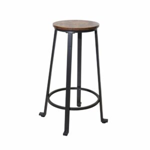 Taburete Circular De Hierro Y Madera FREE HOME Madera y Metal