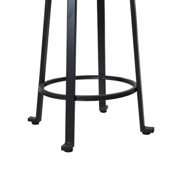 Taburete Circular De Hierro Y Madera FREE HOME Madera y Metal - Imagen 2