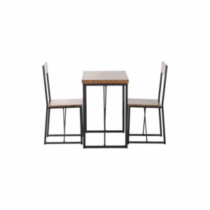 Desayunador Mesa y 2 Sillas FREE HOME Madera y Metal