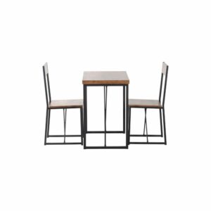 Desayunador Mesa y 2 Sillas FREE HOME Madera y Metal