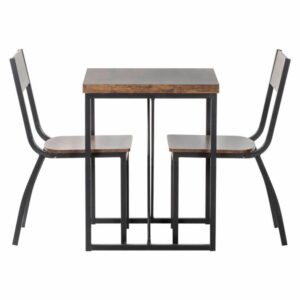 Desayunador Mesa Y 2 Sillas FREE HOME Madera y Metal