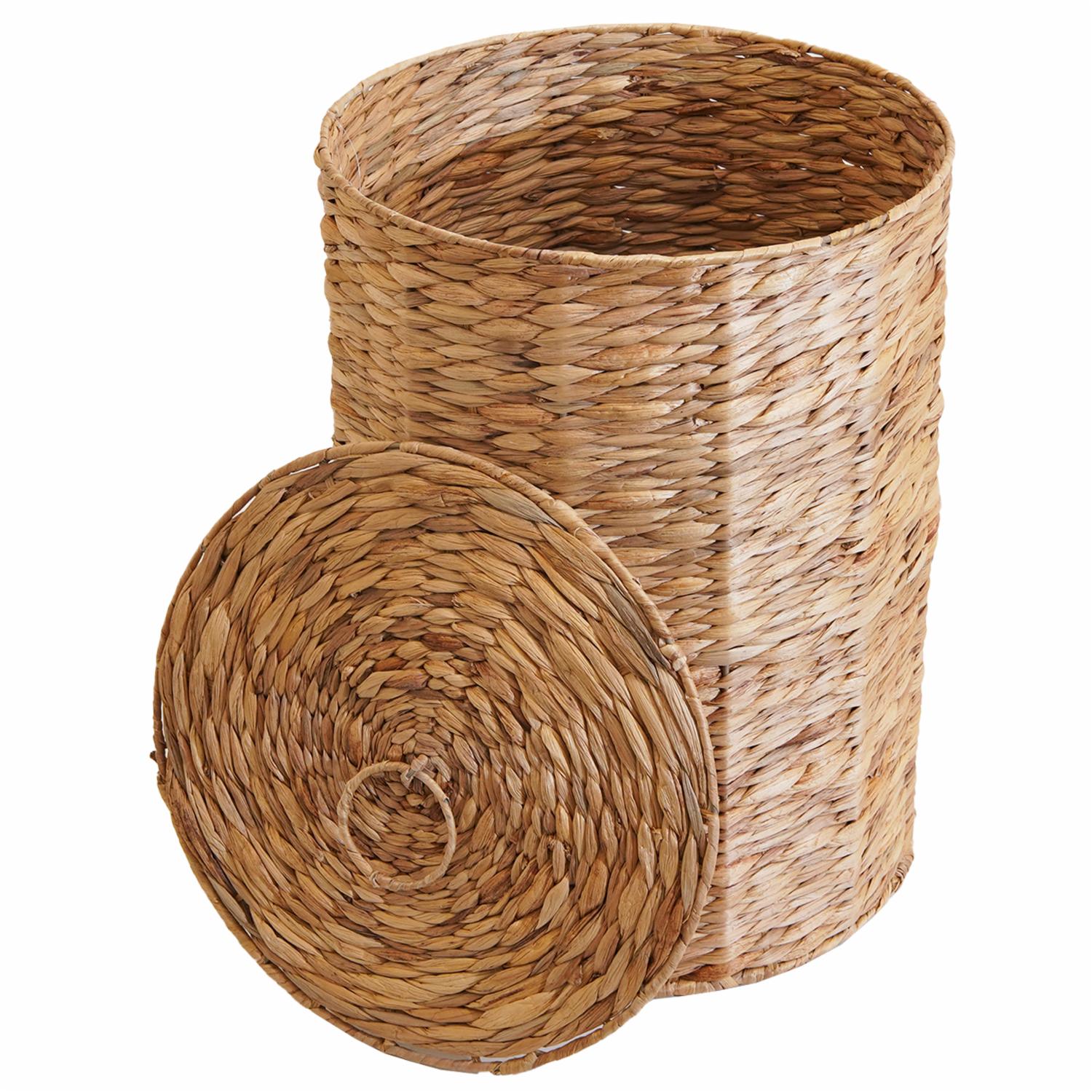 Canasto Redondo Natural Con Tapa MAXWELL Grande - Imagen 2