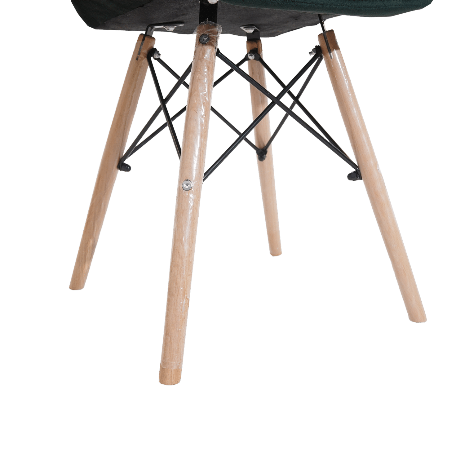 Silla Auxiliar Negro Con Blanco Pata Metal HY
