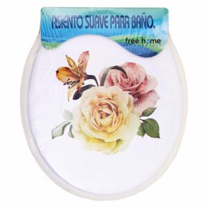 Asiento Para Inodoro Diseño De Flores FREE HOME 17"
