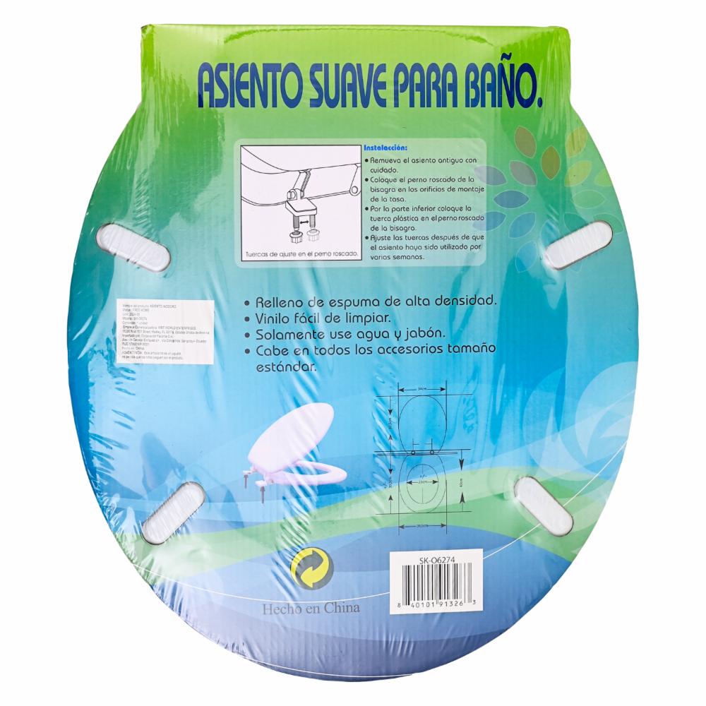 Asiento Para Inodoro Diseño De Flores FREE HOME 17" - Imagen 2