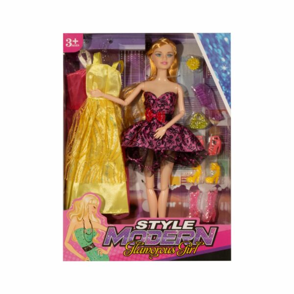 Muñeca Tipo Barbie GLAMOROUS GIRL Incluye Accesorios