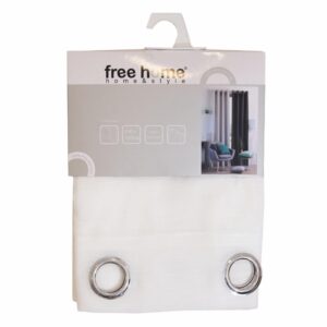 Cortina Visillo Hilo Flameado Blanco FREE HOME 135 X 230 Cm