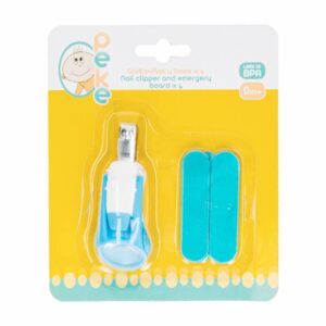 Set Cuidado De Uñas Limas Y Cortaúñas Azul PEKE Unidad