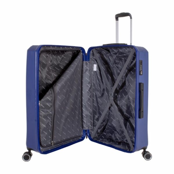 Maleta De Viaje Textura Dura Color Azul TRANSWORLD LUGGAGE 70 Cm - Imagen 6