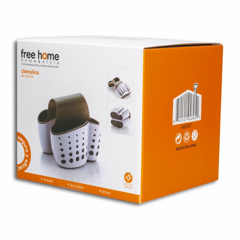 Porta Esponja Para Lavadero Color Blanco FREE HOME Unidad - Imagen 4