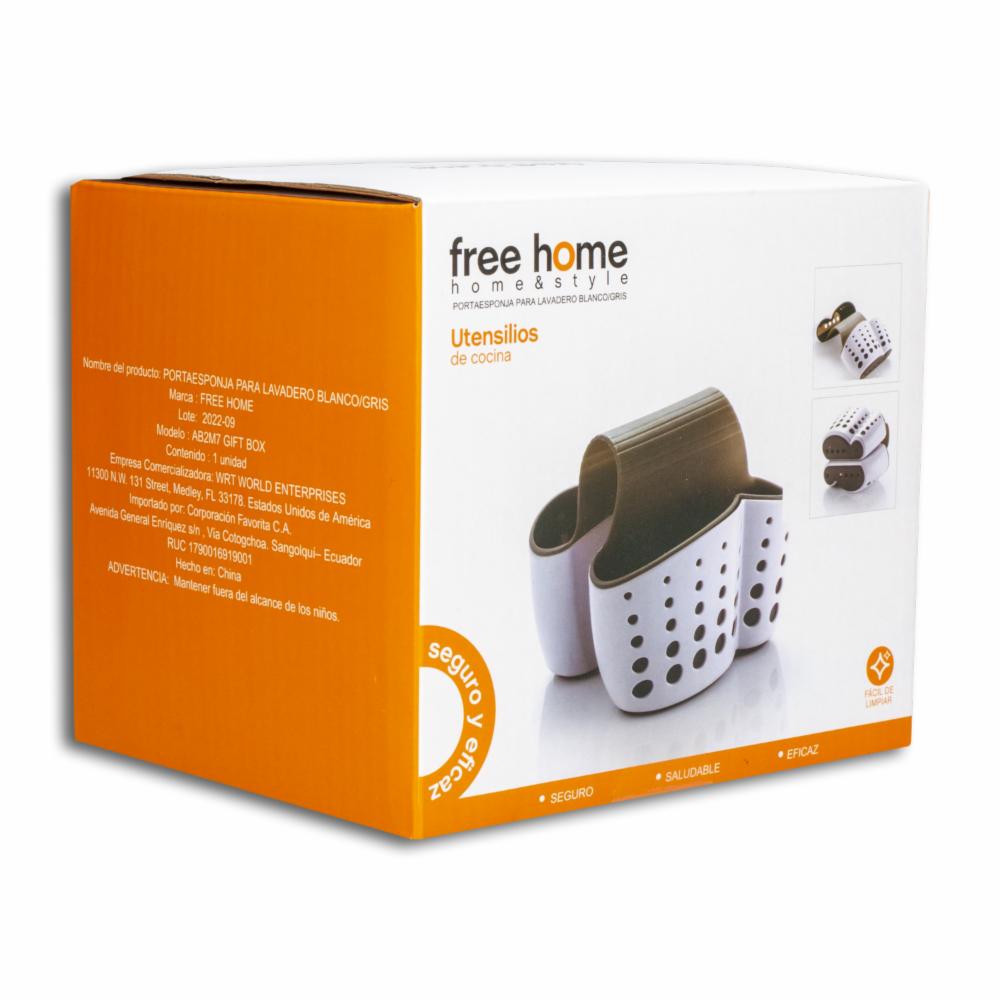 Porta Esponja Para Lavadero Color Blanco FREE HOME Unidad - Imagen 5
