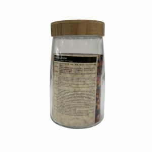 Frasco Con Tapa Bamboo Grande SINOGLASS Grande