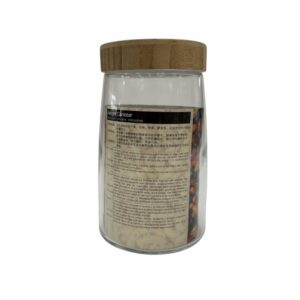 Frasco Con Tapa Bamboo Grande SINOGLASS Grande