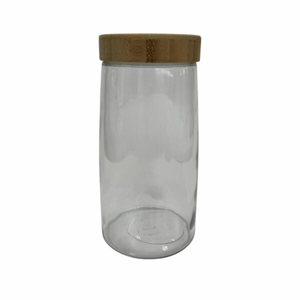 Frasco Con Tapa Bamboo Extra Grande SINOGLASS Extra Grande