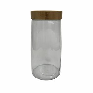 Frasco Con Tapa Bamboo Extra Grande SINOGLASS Extra Grande