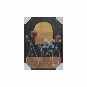 Cuadro Floreros Verde-Beige RICH HOME DESIGN 55 X 75 CM