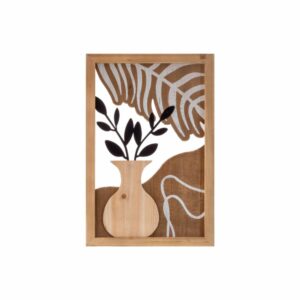 Cuadro Madera Y Metal Florero A FUZHOU 40 X 60 CM