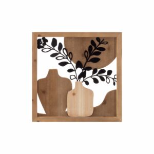 Cuadro Madera Y Metal Florero B FUZHOU 50 X 50 CM