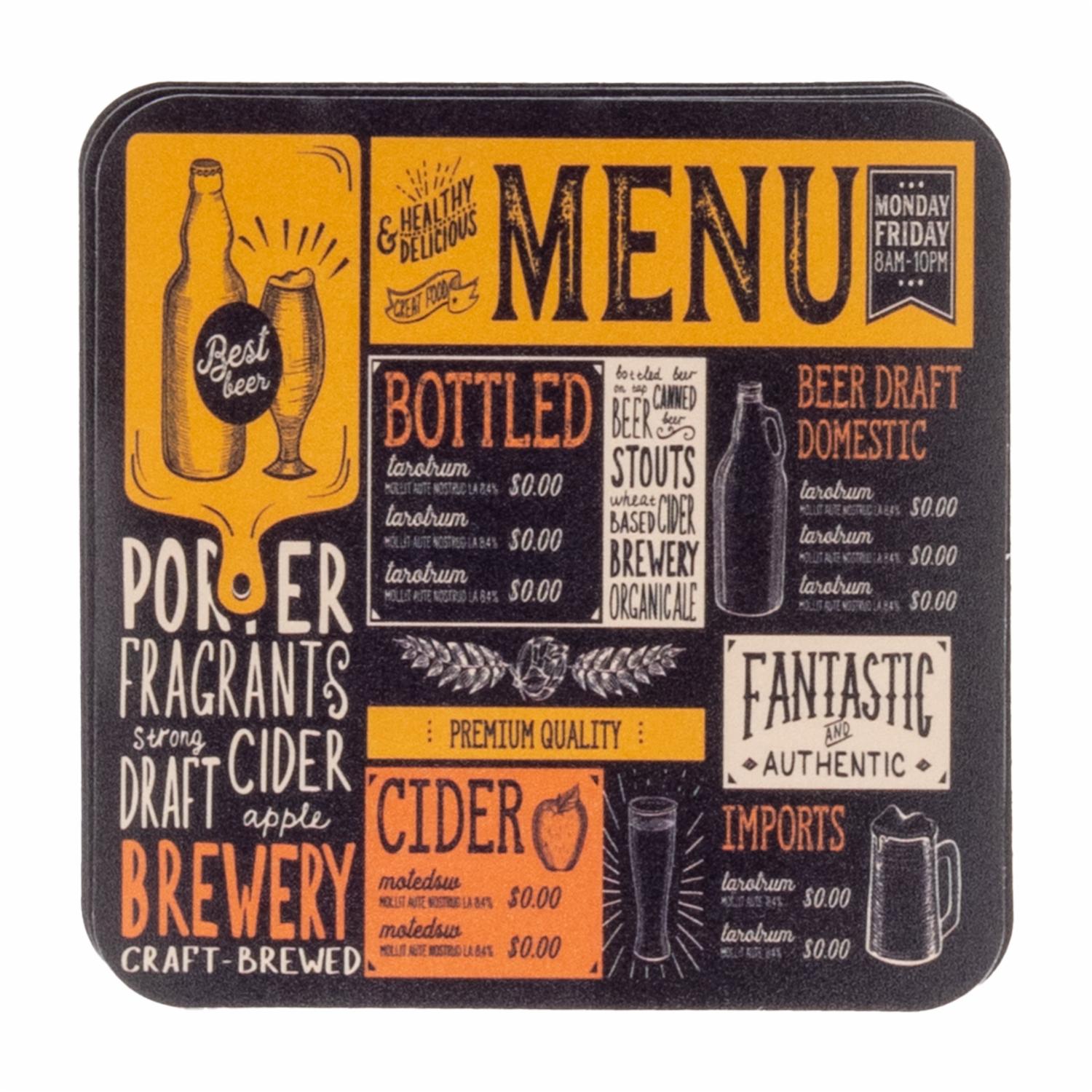 Set Individuales X 4 Individuales Menu Animado + Portavasos FREE HOME 43,5 X 28,2 Cm - Imagen 2