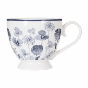 Jarro Colección Flores Rayas Azul FREE HOME 430 Ml