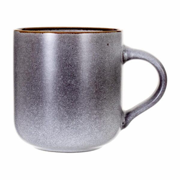 Jarro Gris Con Borde Marrón KIC KARPERY 12 Cm