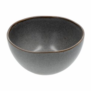 Bowl Gris Borde Marrón KIC KARPERY 14 Cm