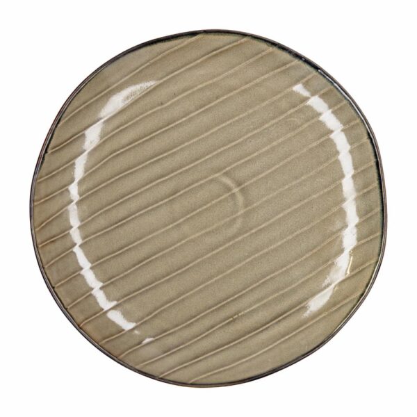 Plato Tendido Beige Marrón KIC KARPERY 25.2 CM - Imagen 2