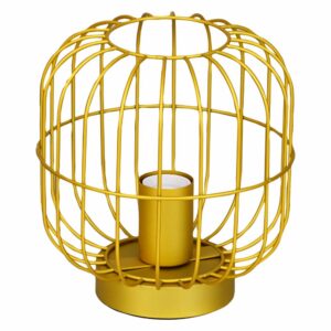 Lámpara De Mesa Dorada FREE HOME Metalica