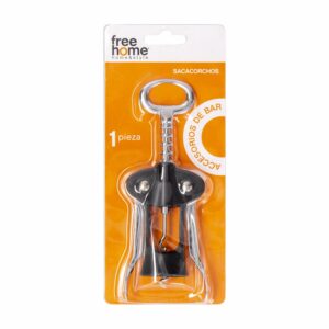 Sacacorcho Con Alas Regular Negro FREE HOME 16 Cm