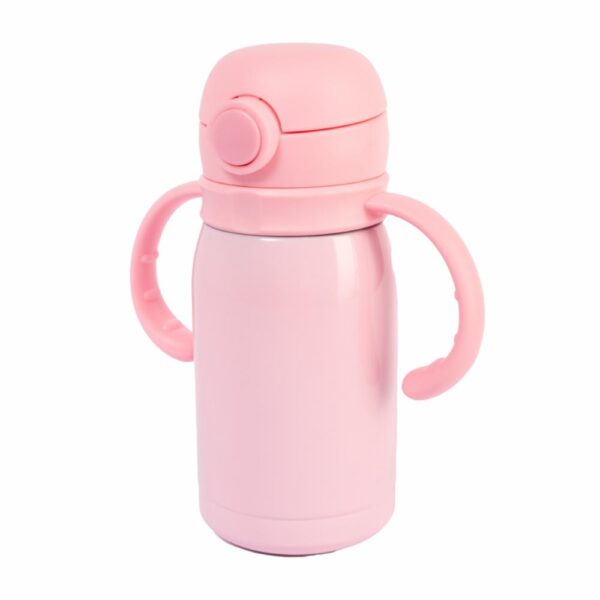 Tomatodo Térmico  Con Agarradera Y Sorbete Rosado FREE HOME 300 ML