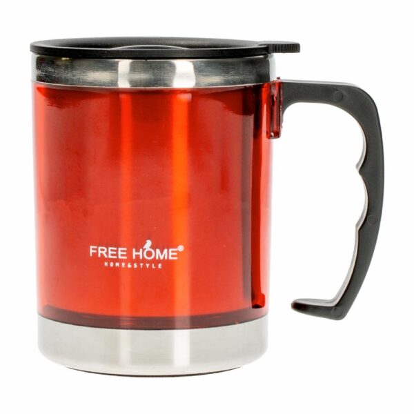 Jarro Térmico Con Tapa Color Rojo FREE HOME Unidad - Imagen 2
