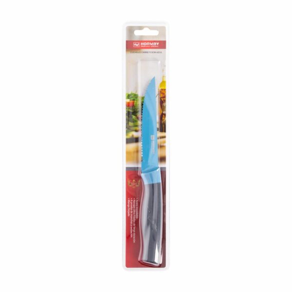 Cuchillo Para Carne Color Azul HONWAY Unidad