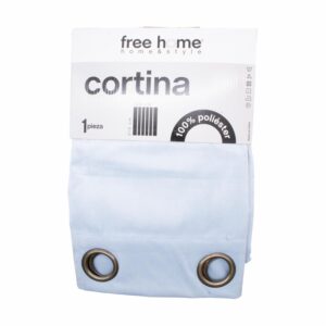 Cortina De Área Black Out Azul Light FREE HOME 135 X 213 Cm