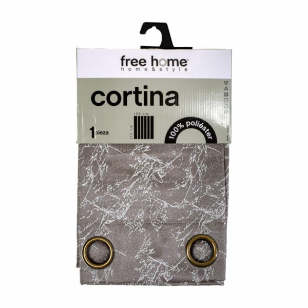 Cortina De Área Gris FREE HOME 135 X 213 Cm