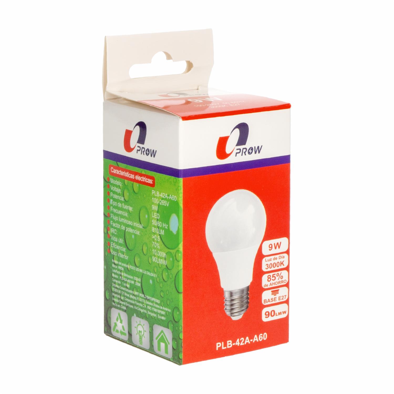 Foco Led Luz Cálida PROW 9W - Imagen 3