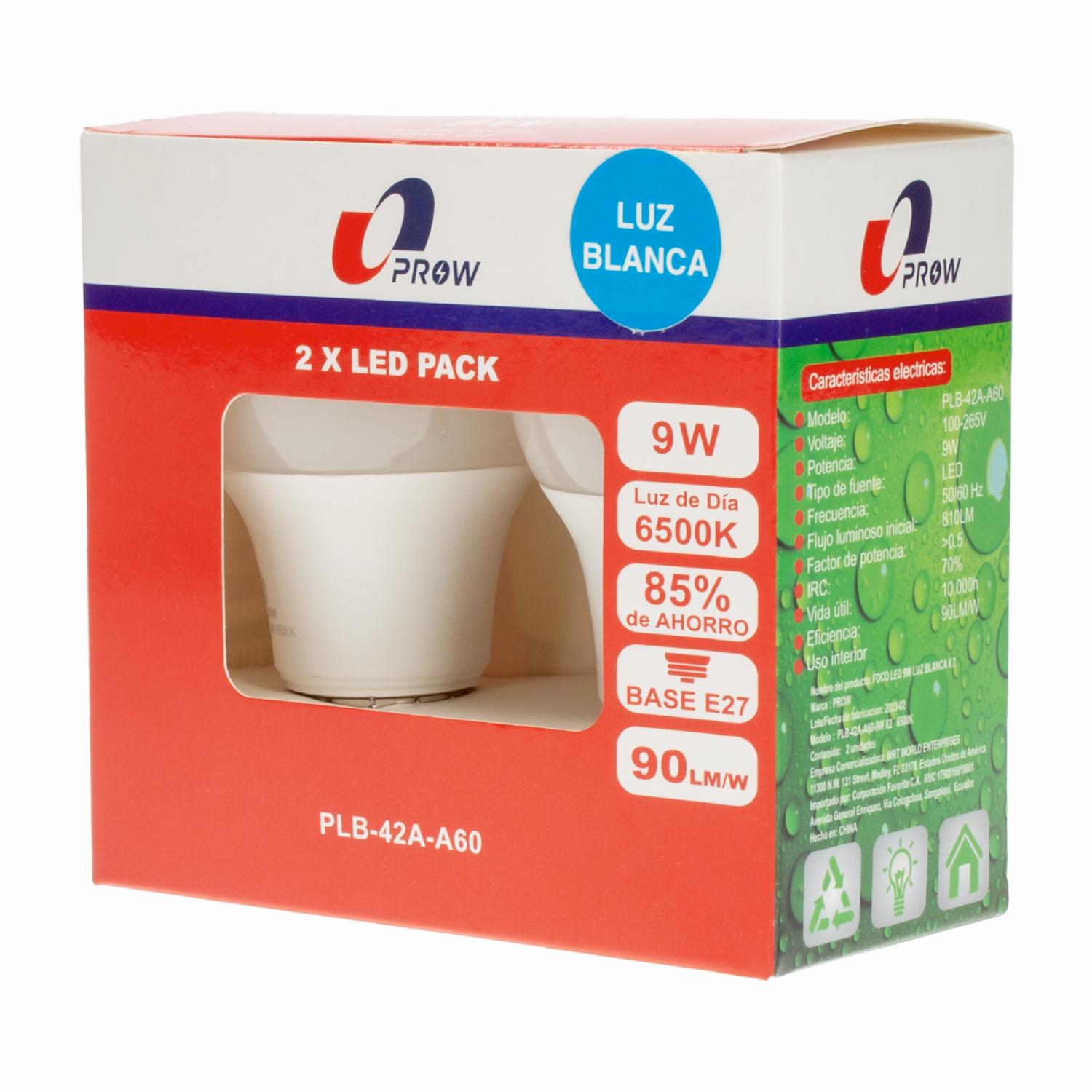 Foco Led Luz Blanca PROW 9 W 1X2Uds - Imagen 4