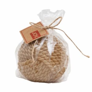 Vela Decorativa Con Soga Redonda Color Café JOY 8.9 Cm