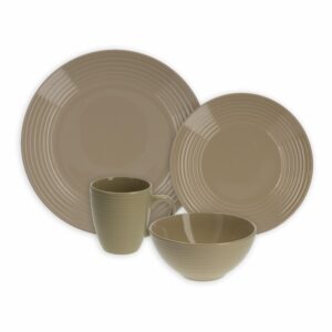 Vajilla 16 Piezas  Redonda FREE HOME Beige