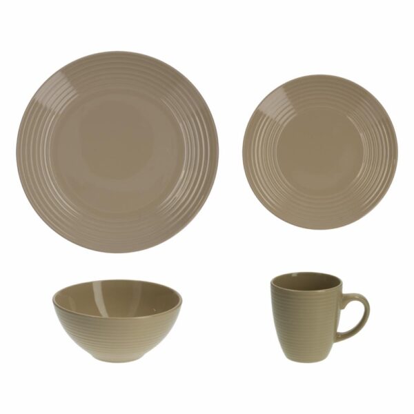 Vajilla 16 Piezas  Redonda FREE HOME Beige - Imagen 2