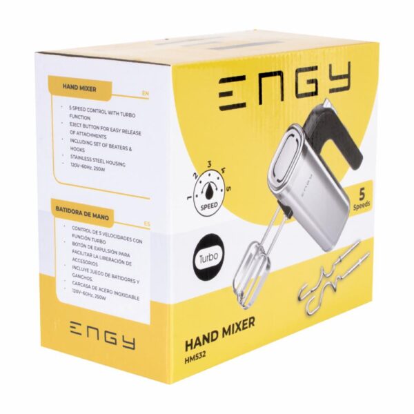 Batidora Manual 250 W Modelo  HM-532 ENGY 5 Velocidades - Imagen 3