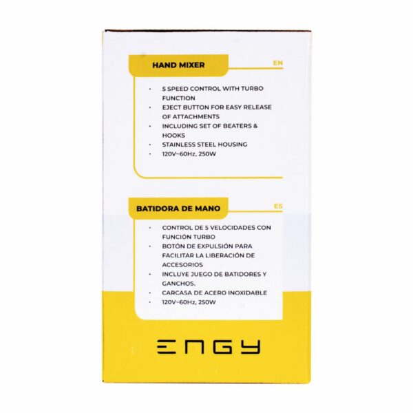 Batidora Manual 250 W Modelo  HM-532 ENGY 5 Velocidades - Imagen 5