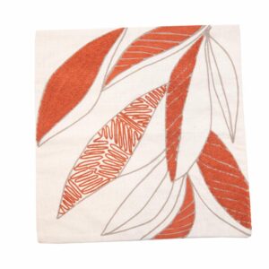 Forro De Cojín Hojas Terracota FREE HOME 45 X 45 Cm