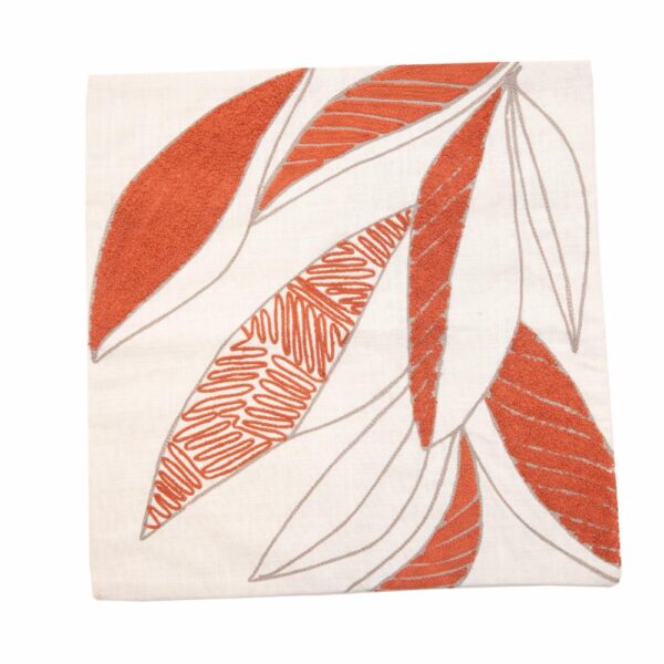 Forro De Cojín Hojas Terracota FREE HOME 45 X 45 Cm