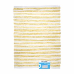 Alfombra Para Baño Franjas Amarillo FREE HOME 80 X 50 Cm