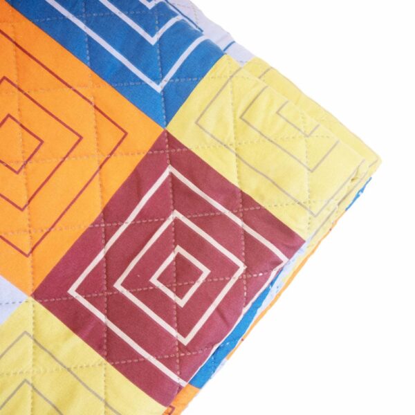 Cubrecama Patchwork Blocks Multicolor FREE HOME 1 Plaza Y 1/2 - Imagen 4