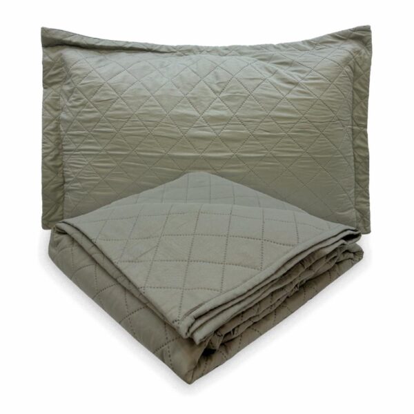 Cubrecama Unicolor Gris FREE HOME 2 Plazas