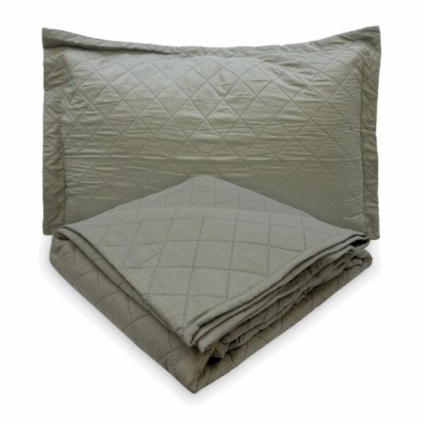 Cubrecama Unicolor Gris FREE HOME 3 Plazas