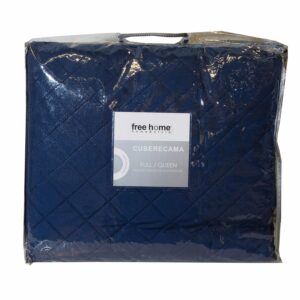 Cubrecama Unicolor Azul FREE HOME 2 Plazas