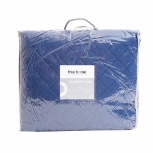 Cubrecama Unicolor Azul FREE HOME 3 Plazas