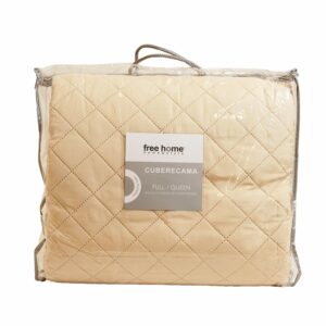 Cubrecama Unicolor Maíz FREE HOME 2 Plazas